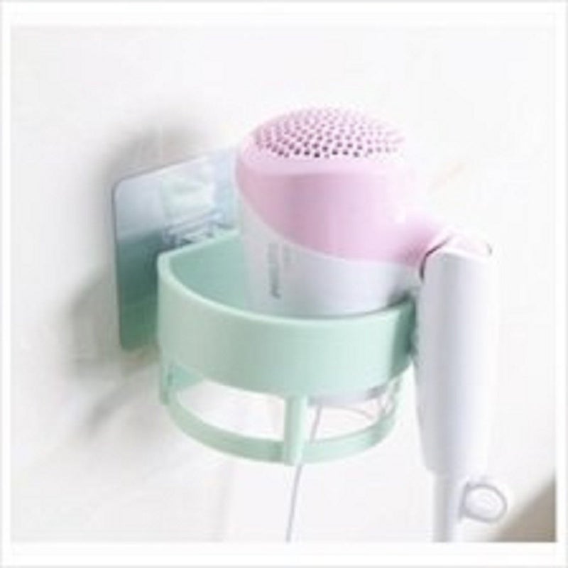 CONNECTWIDE CONNECTWIDE Hair Dryer HolderWall Hanging Hair Dryer Hook Holder Rack Wall Mounted Bathroom Blow Dryer 1 Pc Green  - Image 1