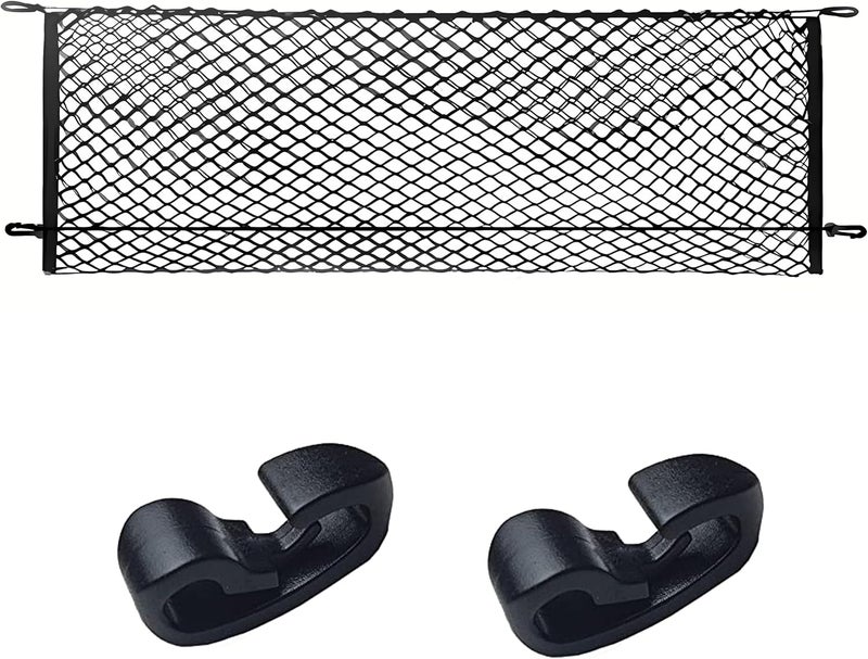 Trunk Organizer Cargo Net Elastic Mesh Bed Net with Hooks Compatible with Toyota Tundra 2000 to 2022 2023 2024 2025 - Image 1