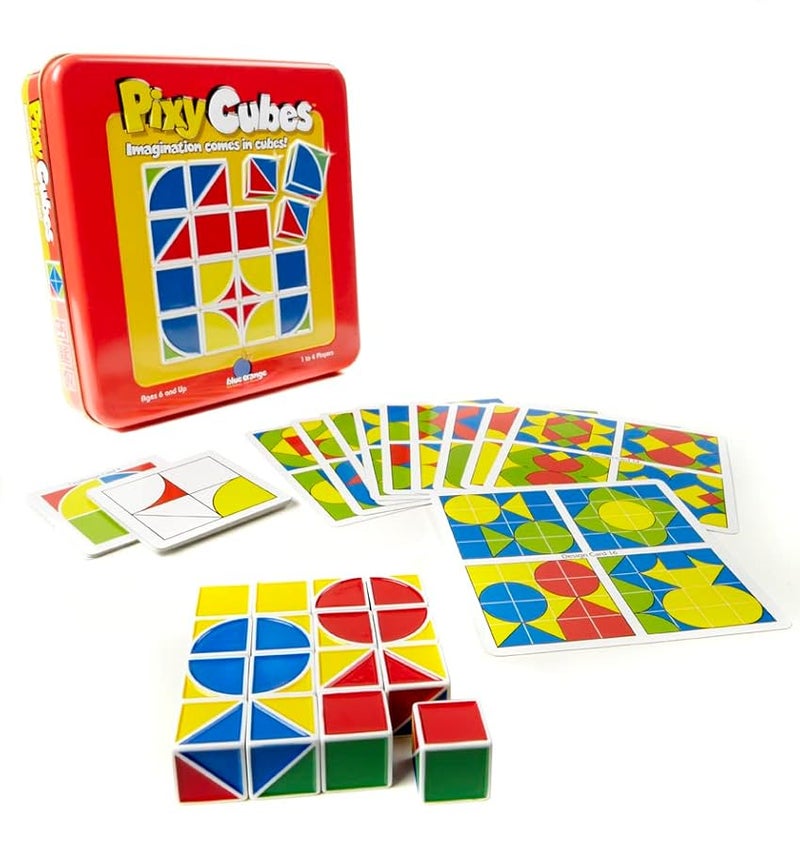 Blue Orange Pixy Cubes Matching Pattern Design Game Speed or Memory Rules Cubes in Tin Box Games 1 to 4 Players Ages 6 - Image 2
