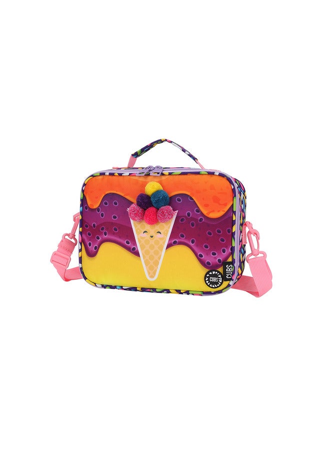 CUBS Ice Cream Print Waterproof Lunch Bag With Removable Shoulder Strap Carrying Your Favorite Meals To School Work Or While Traveling - Image 2