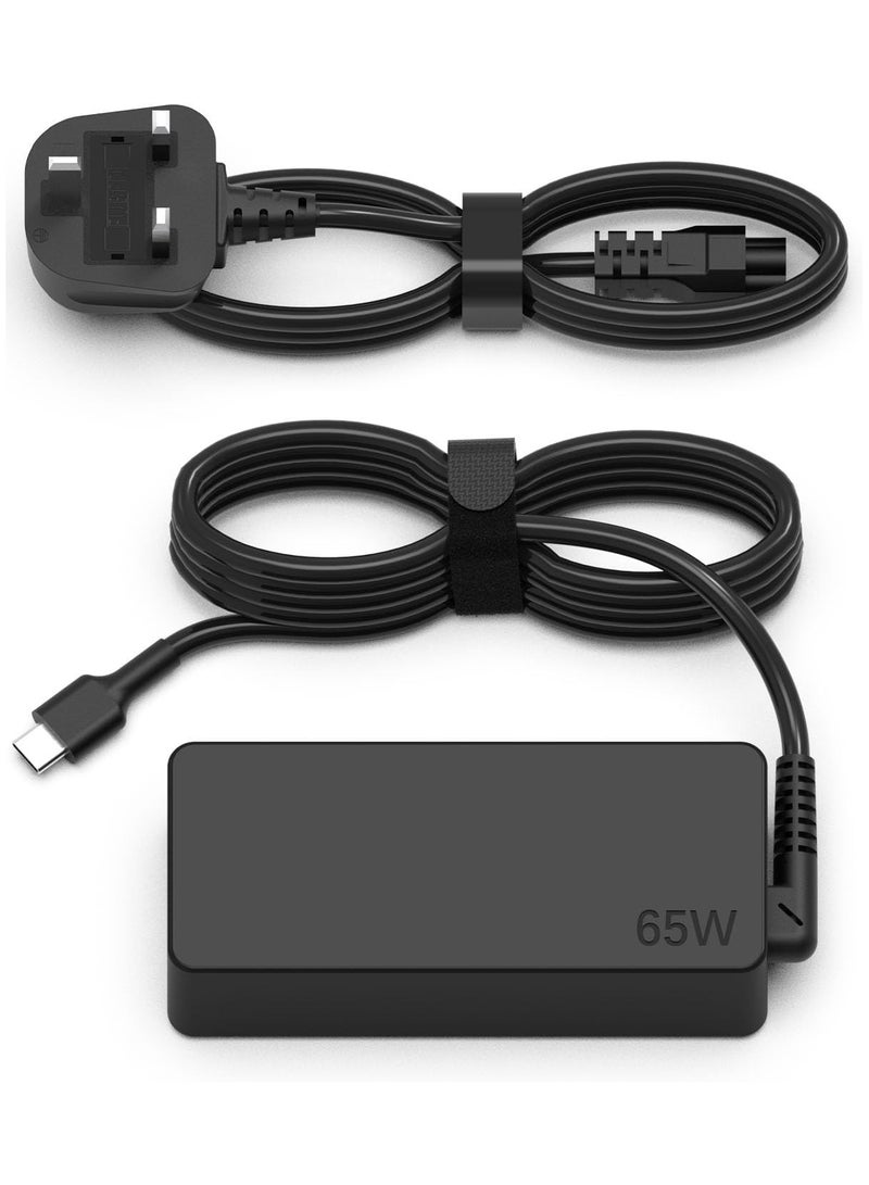 65W USB-type C Fast Charger Adapter - Universal Compatible with MacBook Pro, HP Chromebook, Dell XPS, Lenovo ThinkPad, Samsung, Huawei, Acer, ASUS & Overcurrent and Overvoltage Protection. - Image 1