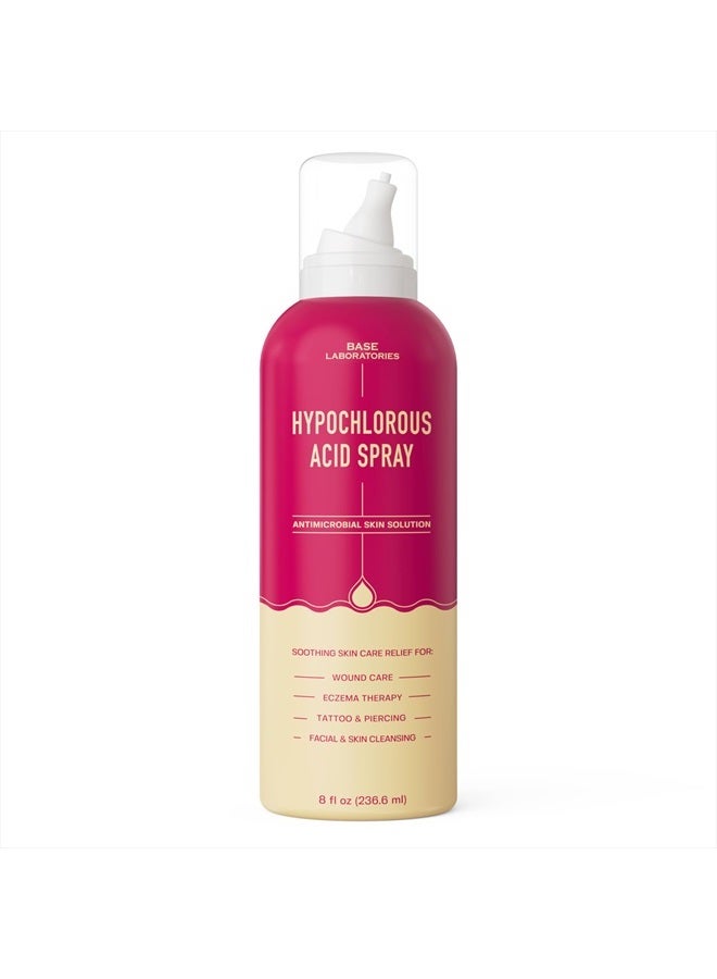 BASE LABORATORIES Hypochlorous Acid Spray for Face & Skin | 8 oz | Magic Facial Spray Daily Skin Repair Solution for Sensitive Skin, Redness, Irritations, Eczema, Acne. Hypochlrous HOCL Molecule Spray - Image 1