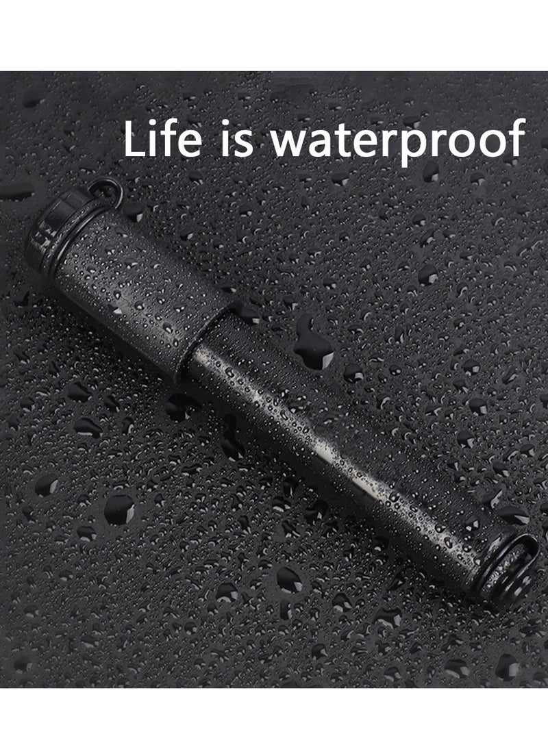 Portable Mini Bicycle Pump - High Pressure Aluminum Alloy Inflator with Waterproof Hose for Mountain Bikes, Inflatable Balls, and Toys (Black) - Image 3