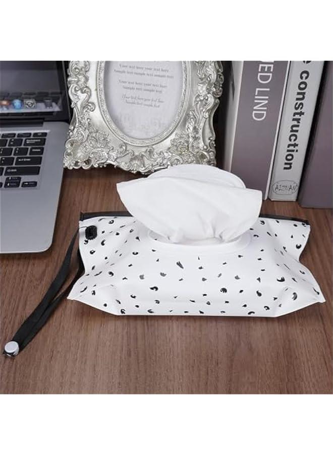2 Pcs Portable EVA Wet Wipes Bag - Fashionable and Practical for Going Out, Traveling and Outdoor Sports Wet Wipes Dispenser (Wave Type x 1, Feather Type x 1)  - Image 5