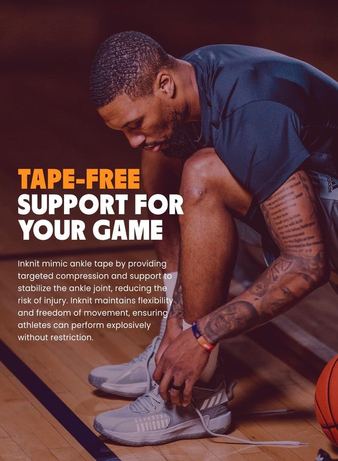 موف جوارب ضغط Move لكرة السلة والجري 25-35 ملم زئبق - جوارب رياضية ذات تصميم كروي مع امتصاص للصدمات، ومضادة للتقرحات، وماصة للرطوبة (عبوة من 3 جوارب بيضاء، مقاس كبير) - Image 4