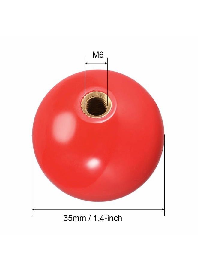 uxcell Joystick Ball Top Handle Rocker Round Head Arcade Fighting Game DIY Parts Replacement Red - Image 2