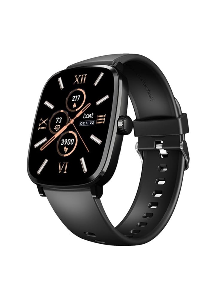 Generic boAt Ultima Regal Smart Watch w/ 2.01”(5.10 cm) Ultra AMOLED Display, 1000 NITS Brightness,Premium Metal Body,Functional Crown,Watch Face Studio,Emergency SOS,BT Calling(Active Black)  - Image 1