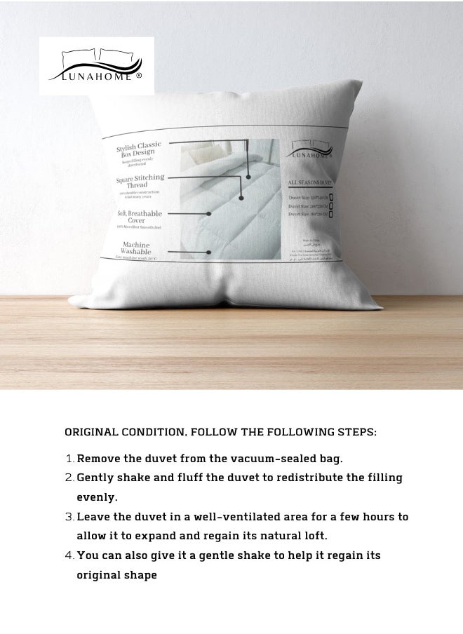 LUNA Home - Variance sizes Comforter Duvet Insert White, All-Season. Select size - Image 1