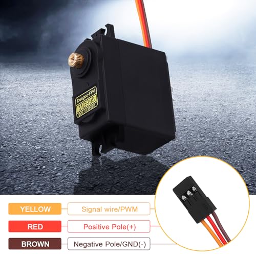 Deegoo-FPV 4-Pack Servo Motor MG995 Control Angle180 Metal Gear Servo 13KG Digital High Speed Torque Servo Motor for DIY Smart Robot Toys RC Toy Car Model Helicopter RC Boat - Image 3