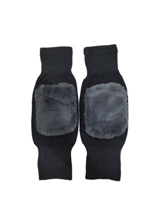Unisex Winter Warm Thicken Cashmere Wool Knee Brace Support Pads Leg Warmers Thin Knee Sleeves for Men and Women Sports and Daily Wear (Dark Grey) - view 5