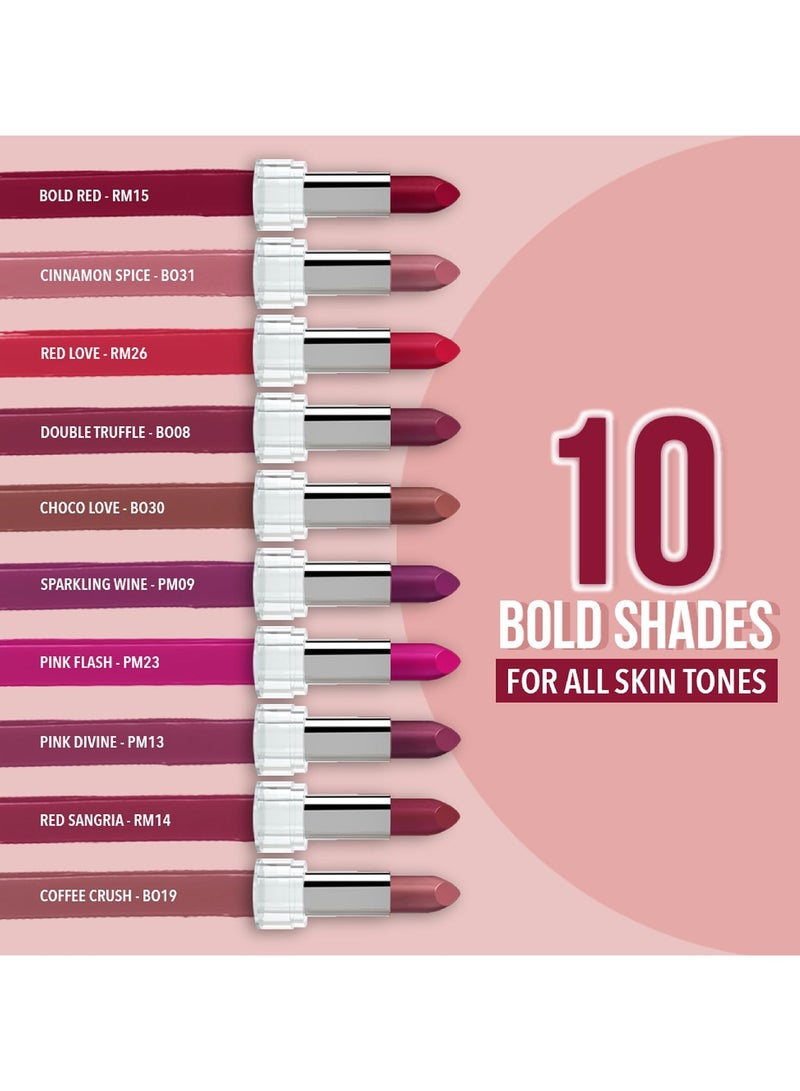 بلو هيفن مجموعة أحمر شفاه ماتي لوف الصغيرة من 10 قطع تدوم طويلاً، مرطبة للنساء، لمسة نهائية ناعمة، 13 جرام - Image 2