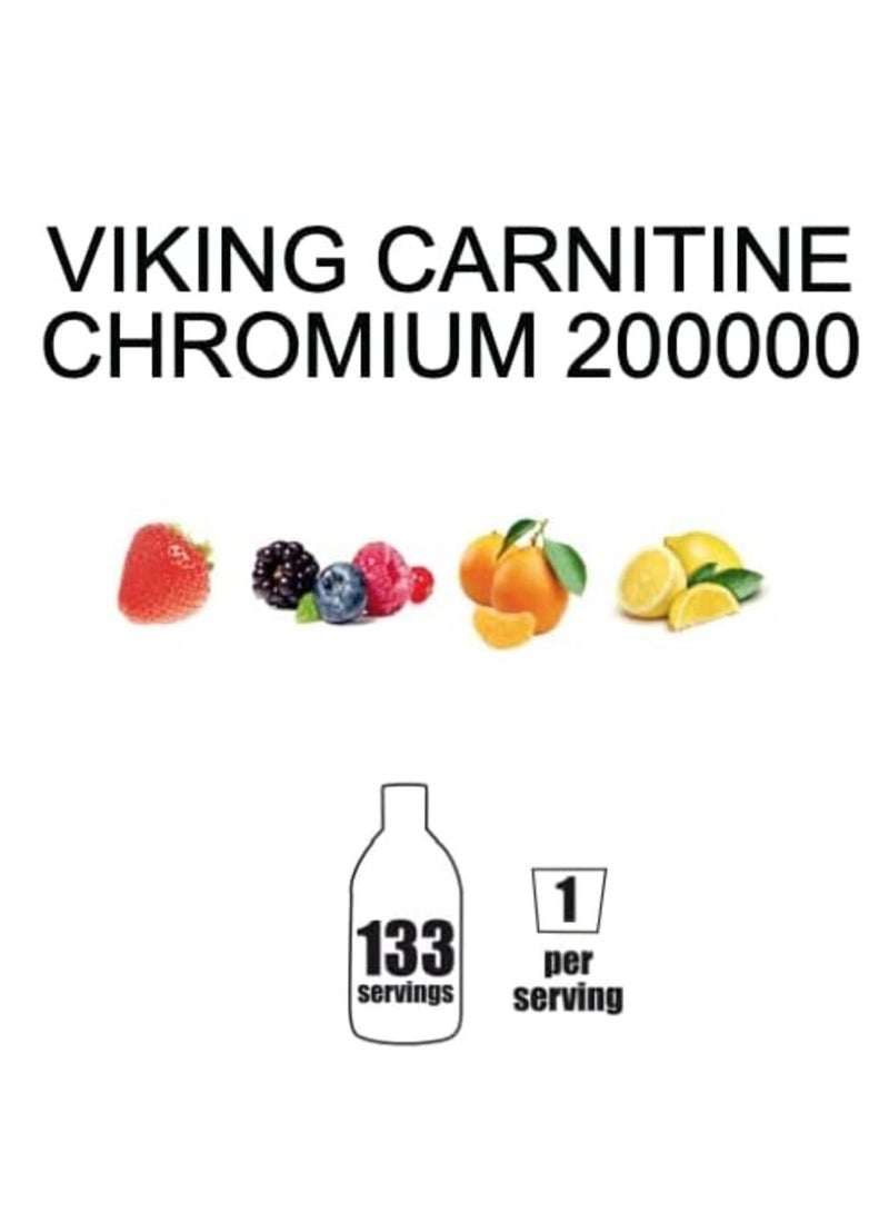 VIKING FORCE LABORATORIES Carnitine Chromium 200000 Wildberries Flavour Fat Burner 1000 Ml, 133 Servings  - Image 3
