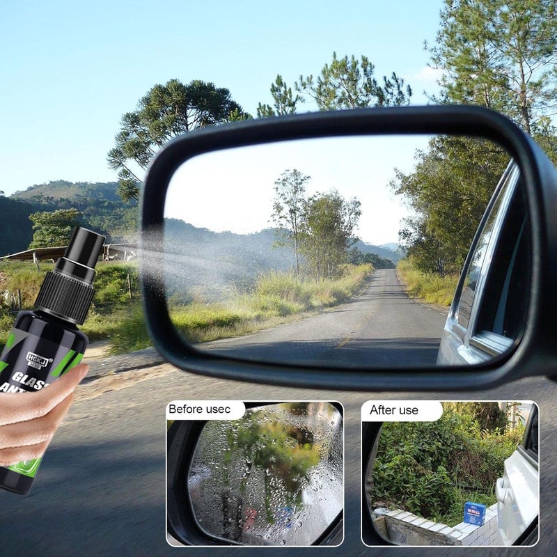 VANITYA مزيل فيلم الزيت من فانيتيّا لزجاج السيارة، رذاذ منظف زجاج السيارة مضاد للضباب (110 مل)، مضاد للضباب، مقاوم للمطر، منظف زجاج السيارات، مزيل بقع الماء العسر، منظف زجاج السيارة الأمامي، منظف واقي الخوذة - Image 3