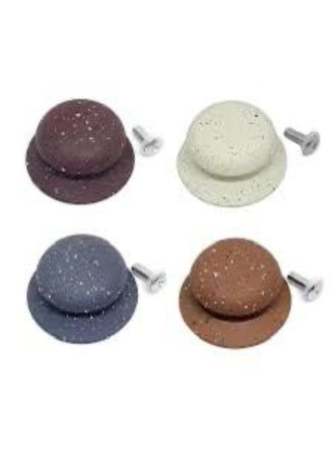 Universal Heat-Resistant Pot Lid Knobs - Ergonomic Non-Slip Replacement Handles for Cookware, Multi-Color (Set of 4)
