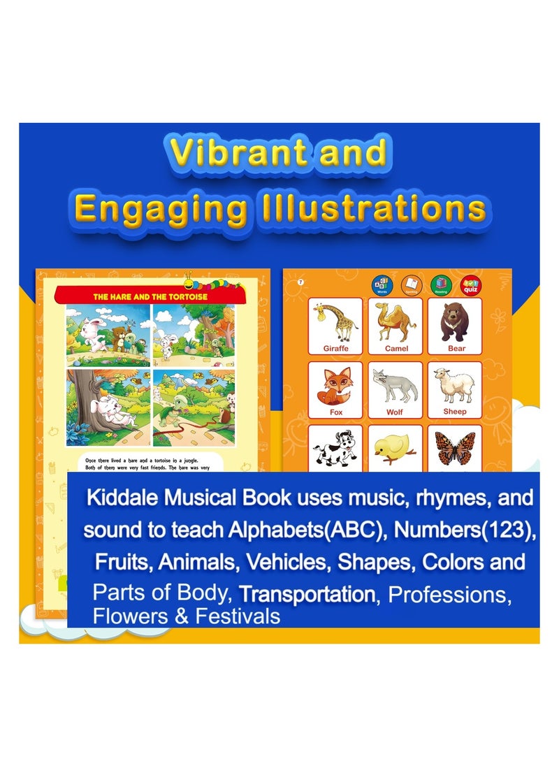 Kiddale ABC 123 Sound Book Educational Learning Toy| Musical Rhymes, Melody Songs, Audio Stories| Teach ABC Alphabets, 123, Colors,Shapes to your Kid through Sound  - Image 3