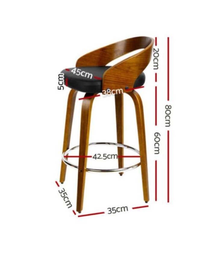 Woplek Brown&Black Luxury Wooden Modern Comfort Bar Chair - Image 2