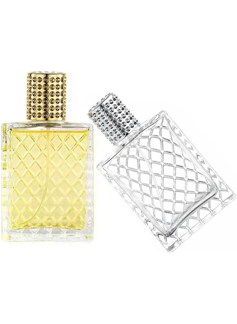 HZYH 2 Pack 100ml Thick Glass Perfume Atomizer,Empty Perfume Spray Bottle,Portable Fragrance Fine Mist Spray Bottle Perfume Dispenser for Travel (100ml-Clear) - Image 4