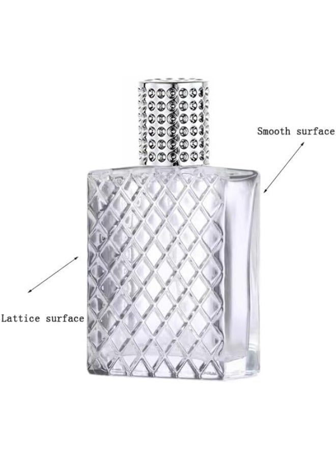 HZYH 2 Pack 100ml Thick Glass Perfume Atomizer,Empty Perfume Spray Bottle,Portable Fragrance Fine Mist Spray Bottle Perfume Dispenser for Travel (100ml-Clear) - Image 2
