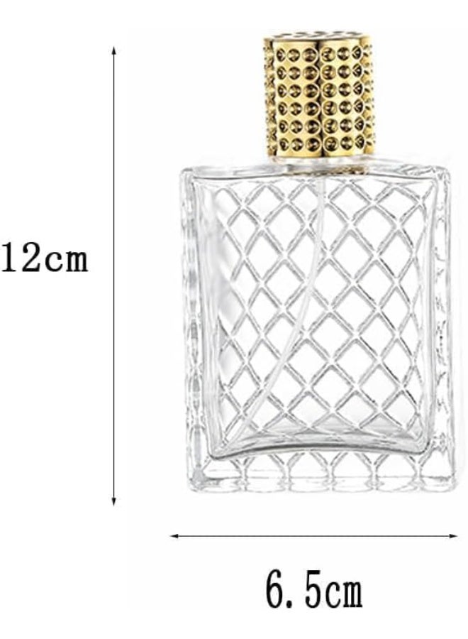 HZYH 2 Pack 100ml Thick Glass Perfume Atomizer,Empty Perfume Spray Bottle,Portable Fragrance Fine Mist Spray Bottle Perfume Dispenser for Travel (100ml-Clear) - Image 3