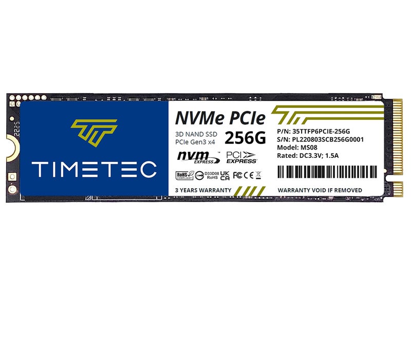 Timetec 256GB SSD NVMe PCIe Gen3x4 8Gb/s M.2 2280 3D NAND High Performance SLC Cache Read/Write Speed Up to 2,000/1,600 MB/s Internal Solid State Drive for PC Laptop and Desktop - Image 1