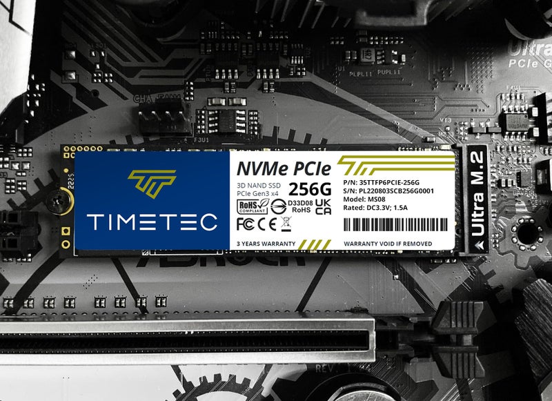 Timetec 256GB SSD NVMe PCIe Gen3x4 8Gb/s M.2 2280 3D NAND High Performance SLC Cache Read/Write Speed Up to 2,000/1,600 MB/s Internal Solid State Drive for PC Laptop and Desktop - Image 3
