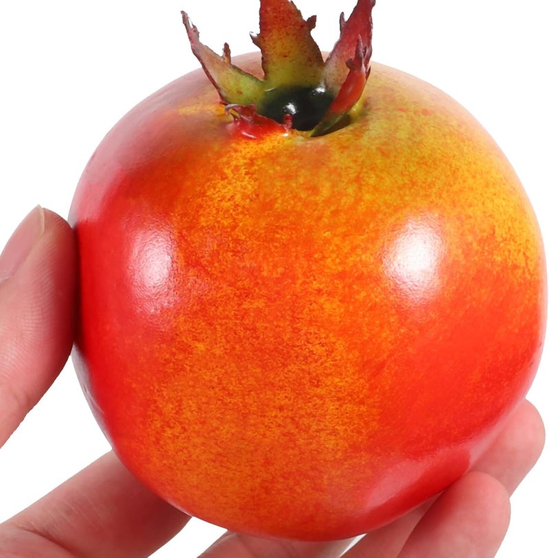 STOBAZA Artificial Pomegranate Fruit Models 4pcs Foam Faux Pomegranates Lifelike Simulation Decor Photography Props for Home Kitchen Party Display - Image 4