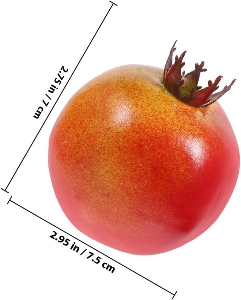 STOBAZA Artificial Pomegranate Fruit Models 4pcs Foam Faux Pomegranates Lifelike Simulation Decor Photography Props for Home Kitchen Party Display - Image 2