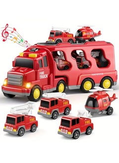 Haidue 5 in 1 Fire Fighter Truck Kids Toy  - Image 1