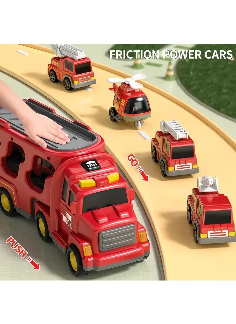 Haidue 5 in 1 Fire Fighter Truck Kids Toy  - Image 3