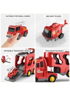 Haidue 5 in 1 Fire Fighter Truck Kids Toy  - Image 5