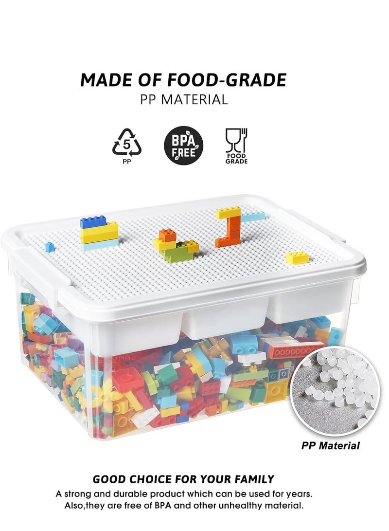 TRASSLE 17 QT Plastic Storage Box with Removable Tray Craft Organizers and Storage Clear Storage Container for Organizing Bead, Tool, Sewing, Playdoh - Image 4