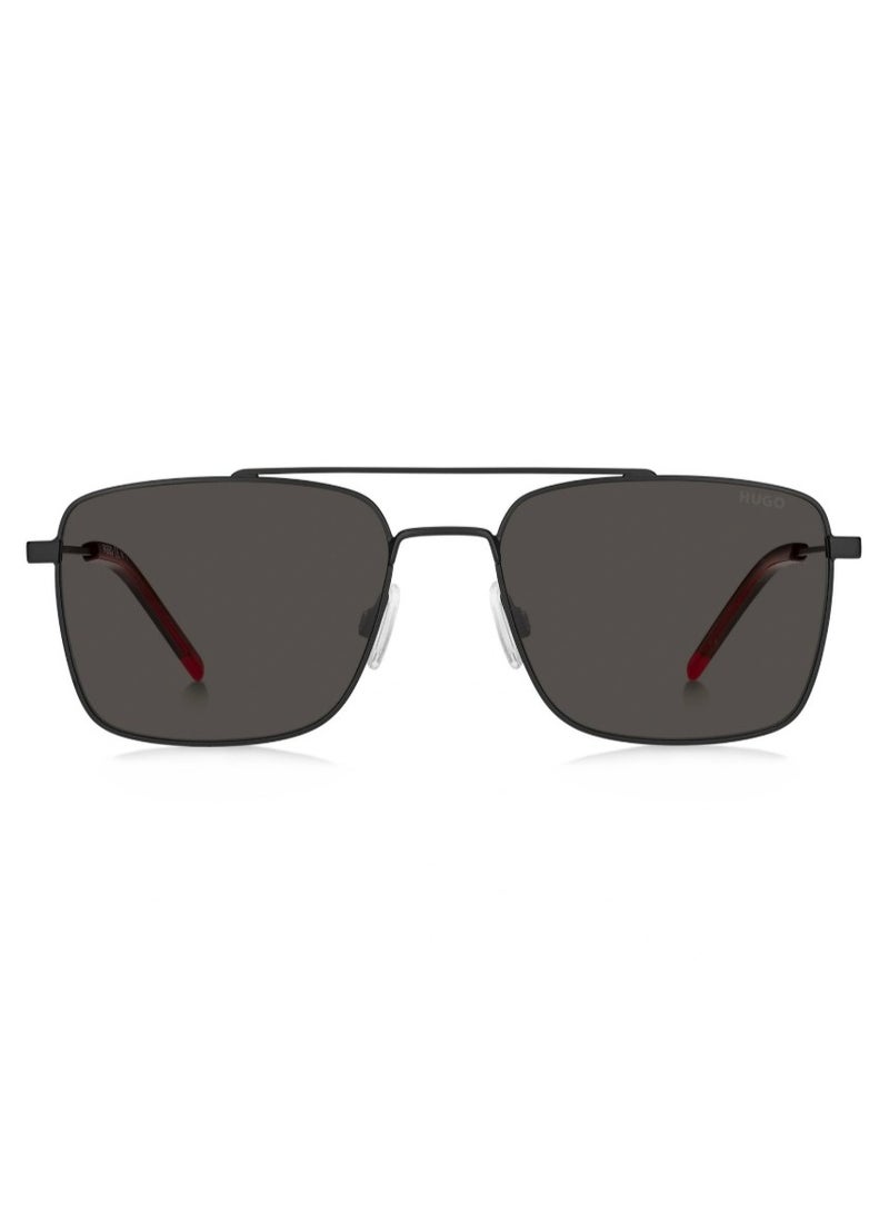 HUGO BOSS Hugo Boss HG 1177/S 003IR Matte Black Square Sunglasses – 57 mm – Men’s UV400 Protection  - Image 3