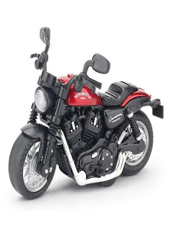 FROWWY 1:14 Scale Pull Back Die Cast Motorcycle Bike Toy Model for Kids - Black, Multi-Color (Pack of 1) - Image 3