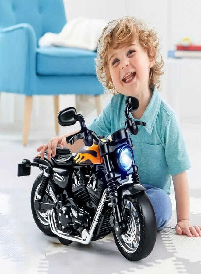 FROWWY 1:14 Scale Pull Back Die Cast Motorcycle Bike Toy Model for Kids - Black, Multi-Color (Pack of 1) - Image 5