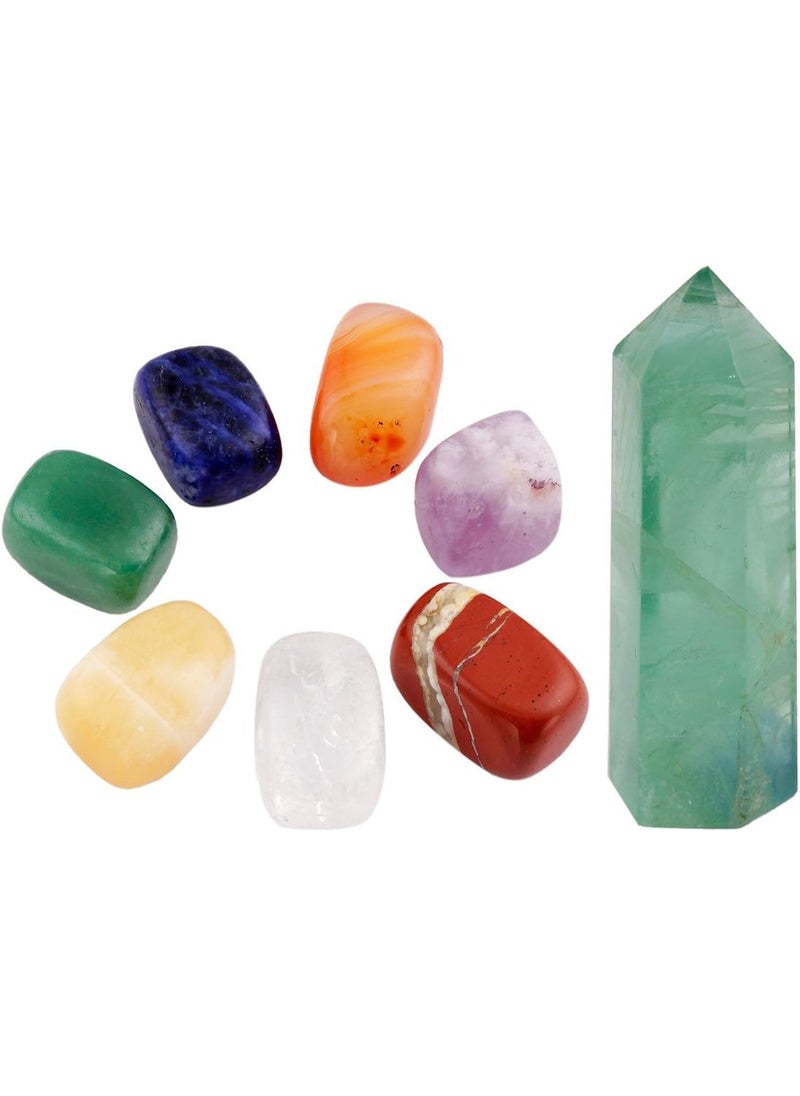 mookaitedecor mookaitedecor Healing Crystals Set,7 Chakra Stones Crystal Points Wands Meditation Kits for Reiki,Balancing 