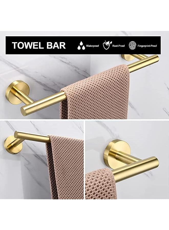 promass Brushed Gold Towel Bar, Gold Bathroom Accessories 12-Inch Hand Towel Holder for Bathroom, SUS304 Stainless Steel, Modern Style, for Bathroom Kitchen, Towel Rail Wall Mounted Towel - Image 3