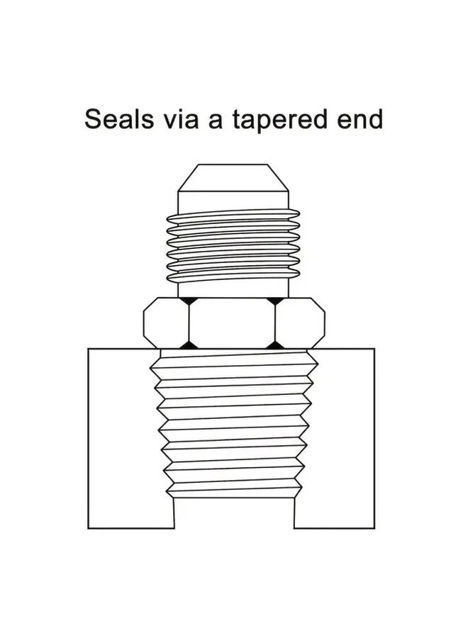 6AN To 1 4 NPT Male Fuel Rail Adapter Fitting Straight Pipe Adapter 2pcs - Image 5