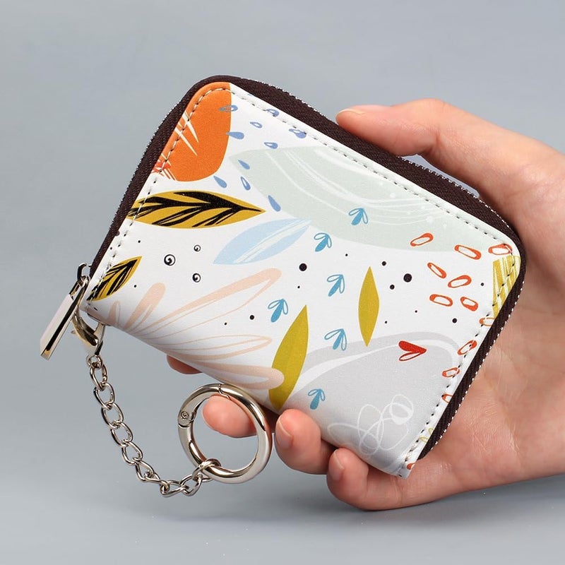 FurArt Zipper Wallet Women, RFID Blocking Credit Card Wallet, Business Card Holder, Compact Size KeyChain Wallet - Image 4