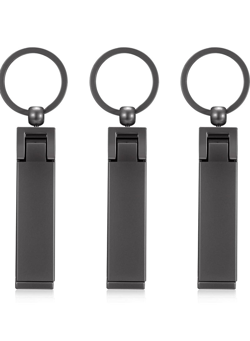 KASTWAVE 3 Pieces Instant Bag Hook Bag Hanger Collection, Purse Handbag Hook Hanger Holder Set Mobile Phone Holder Foldable Stylish Swivel Hanger for Table Desk, Handbag Storage, Elastic Cap Clips Hat (Black)  - Image 1