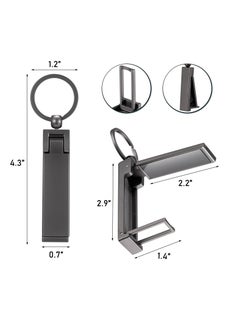 KASTWAVE 3 Pieces Instant Bag Hook Bag Hanger Collection, Purse Handbag Hook Hanger Holder Set Mobile Phone Holder Foldable Stylish Swivel Hanger for Table Desk, Handbag Storage, Elastic Cap Clips Hat (Black)  - Image 5