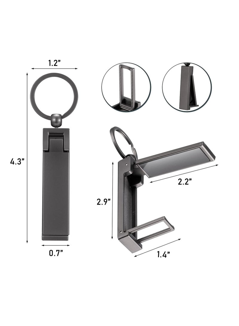 KASTWAVE 3 Pieces Instant Bag Hook Bag Hanger Collection, Purse Handbag Hook Hanger Holder Set Mobile Phone Holder Foldable Stylish Swivel Hanger for Table Desk, Handbag Storage, Elastic Cap Clips Hat (Black)  - Image 5