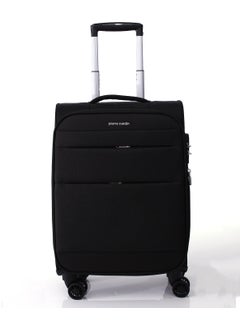 pierre cardin Plain 4200 Small Size Ultra Light Lightweight Luxury Fabric Wheeled Suitcase Black Water Yes Casual Small  - Image 2