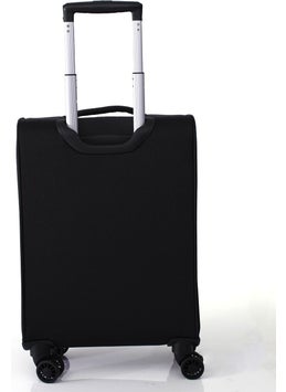 pierre cardin Plain 4200 Small Size Ultra Light Lightweight Luxury Fabric Wheeled Suitcase Black Water Yes Casual Small  - Image 4