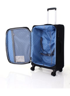 pierre cardin Plain 4200 Small Size Ultra Light Lightweight Luxury Fabric Wheeled Suitcase Black Water Yes Casual Small  - Image 5