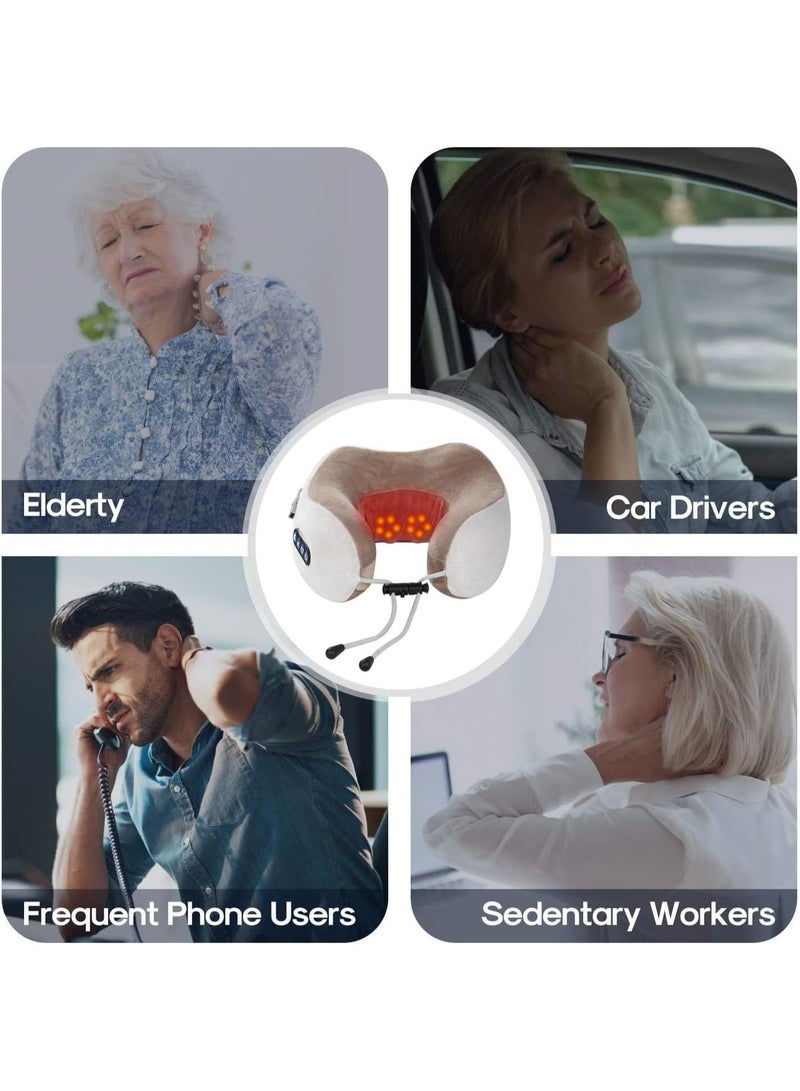 وسادة مساج رقبة كهربائية – تدليك عميق للعضلات مع 3 مستويات قوة و3 أوضاع لتخفيف الألم - Image 2