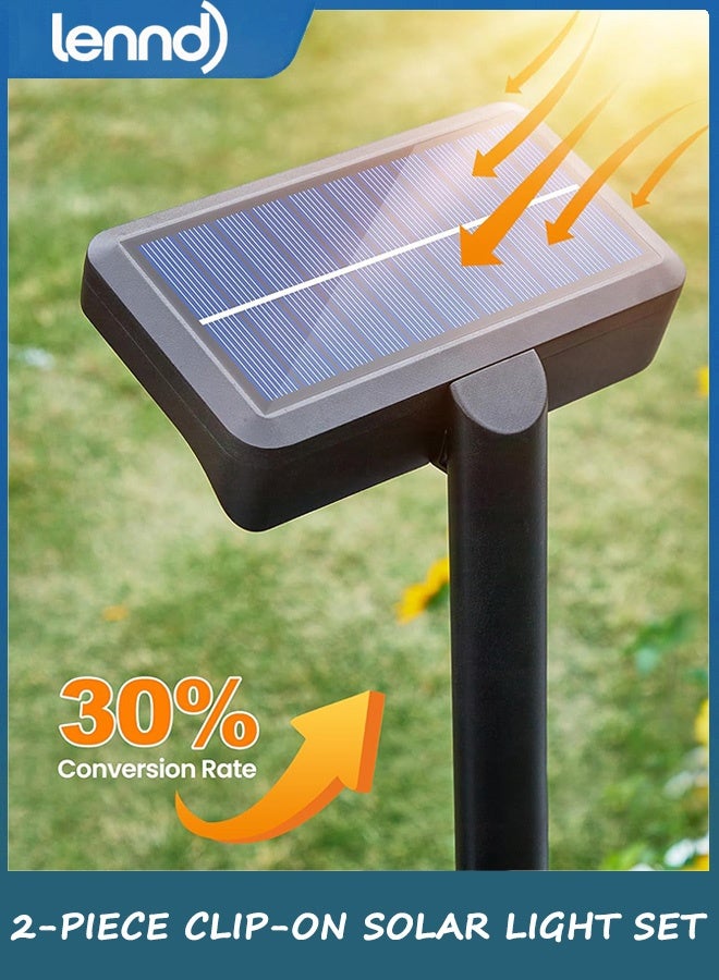 LENND Clip On Solar Lights Outdoor with Motion Sensor, 360°Rotatable & Vertically Adjustable Solar Fence Lights with 92 LEDs,IP65 waterproof Security light for deck, Gutter, Camping(2 Pack) - Image 4