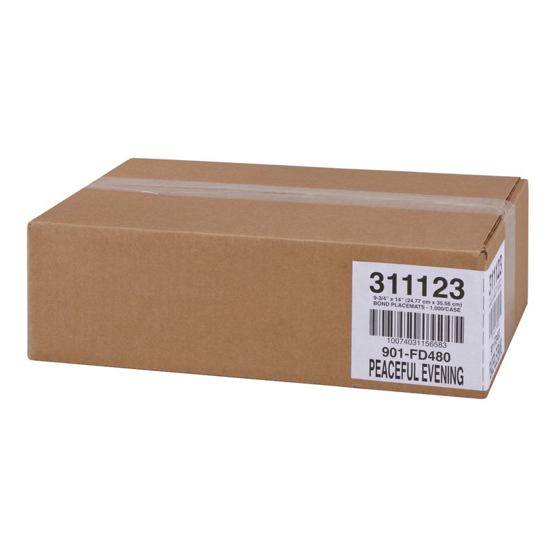 Hoffmaster 311123 Peaceful Evening Placemat  9.75"" Length x 14"" Width (Pack of 1000) - Image 3