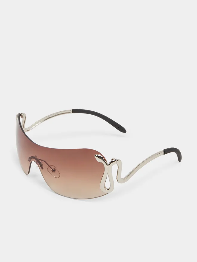Styli  Frameless Wrap-Around Sunglasses for Women | Best Price UAE
