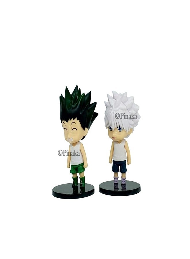 PINAKA Hunter x Hunter Killua Zoldyck - Gon Freecss Cute PVC Action Figure Figurine Toys Set of 2 10cm Figurine - Image 3