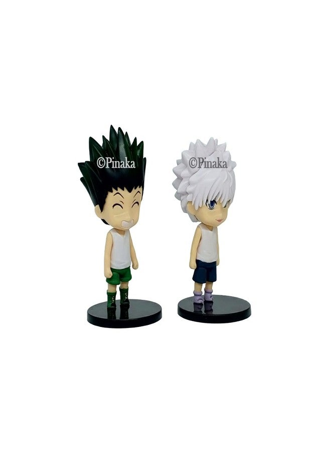 PINAKA Hunter x Hunter Killua Zoldyck - Gon Freecss Cute PVC Action Figure Figurine Toys Set of 2 10cm Figurine - Image 2
